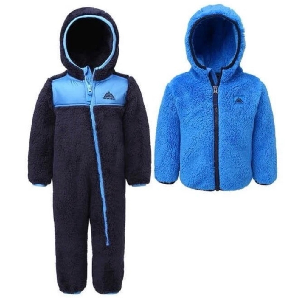 Snozu Infant Boys Lightweight Fleece Jacket & Snowsuit 2PC Set -Size: 24 Months
